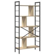 Рафт за книги Сонома дъб 75 x 30 x 156 см Инженерно дърво
