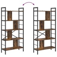 Рафт за книги Димян дъб 75 x 30 x 156 см Инженерно дърво