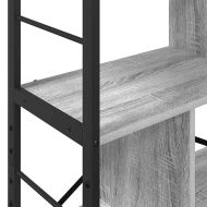 Рафт за книги Сив Сонома 75 x 30 x 156 см Инженерно дърво