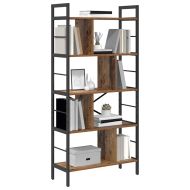 Рафт за книги Старо дърво 75 x 30 x 156 см Инженерно дърво