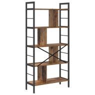 Рафт за книги Старо дърво 75 x 30 x 156 см Инженерно дърво