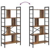 Рафт за книги Старо дърво 75 x 30 x 156 см Инженерно дърво