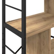 Рафт за книги 9 нива 75 x 30 x 156 см Инженерна дървесина Дъб