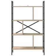 Рафт за книги Сонома дъб 75 x 30 x 123,5 см Инженерно дърво