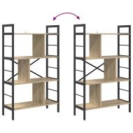 Рафт за книги Сонома дъб 75 x 30 x 123,5 см Инженерно дърво