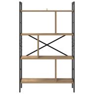 Рафт за книги Дъб 75 x 30 x 123,5 см Инженерно дърво