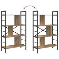 Рафт за книги Дъб 75 x 30 x 123,5 см Инженерно дърво