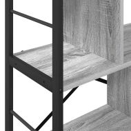 Рафт за книги Сив Сонома 75 x 30 x 91 см Инженерно дърво
