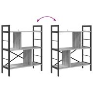 Рафт за книги Сив Сонома 75 x 30 x 91 см Инженерно дърво