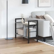 Рафт за книги Сив Сонома 75 x 30 x 58,5 см Инженерно дърво