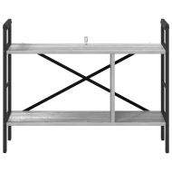 Рафт за книги Сив Сонома 75 x 30 x 58,5 см Инженерно дърво
