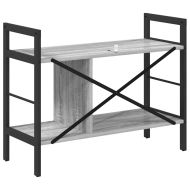 Рафт за книги Сив Сонома 75 x 30 x 58,5 см Инженерно дърво