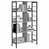 Рафт за книги Сив Сонома 82 x 32 x 144,5 cm Инженерна дървесина