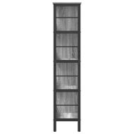 Рафт за книги Сив Сонома 82 x 32 x 144,5 cm Инженерна дървесина