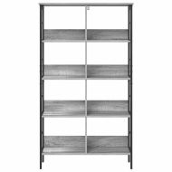 Рафт за книги Сив Сонома 82 x 32 x 144,5 cm Инженерна дървесина