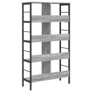 Рафт за книги Сив Сонома 82 x 32 x 144,5 cm Инженерна дървесина