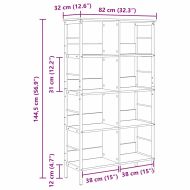 Рафт за книги Дъб 82 x 32 x 144,5 см Инженерно дърво