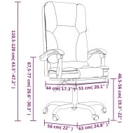 Масажен наклоняем офис стол, кафяв, текстил
