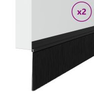 Самозалепващи се четки за уплътняване на врати 2 pcs Черно
