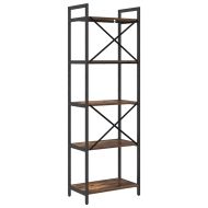 Рафт за книги 5 нива 56 x 34 x 171 см Инженерна дървесина