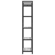 Рафт за книги Сив Сонома 56 x 34 x 171 см Инженерно дърво
