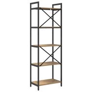 Рафт за книги Дъб 56 x 34 x 171 см Инженерно дърво