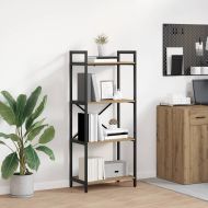 Рафт за книги Дъб 56 x 34 x 133,5 см Инженерно дърво