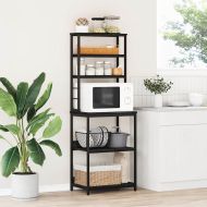 Кухненски рафт Черния дъб 60 x 40 x 168 см Инженерно дърво