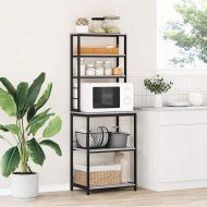 Кухненски рафт Сив Сонома 60 x 40 x 168 см Инженерно дърво