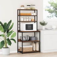 Кухненски рафт Старо дърво 80 x 40 x 168 см Инженерно дърво