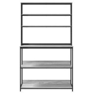 Кухненски рафт Сив Сонома 100 x 40 x 168 см Инженерно дърво
