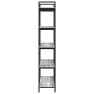 Рафт за книги Сив Сонома 100 x 33,5 x 178 см Инженерно дърво