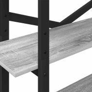 Рафт за книги Сив Сонома 100 x 33,5 x 178 см Инженерно дърво