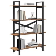 Рафт за книги 4 нива 100 x 33,5 x 140 см Инженерна дървесина