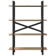 Рафт за книги Дъб 100 x 33,5 x 140 см Инженерно дърво