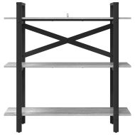 Рафт за книги Сив Сонома 100 x 33,5 x 102 см Инженерно дърво