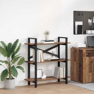 Рафт за книги Старо дърво 100 x 33,5 x 102 см Инженерно дърво