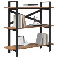 Рафт за книги Старо дърво 100 x 33,5 x 102 см Инженерно дърво