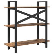 Рафт за книги Старо дърво 100 x 33,5 x 102 см Инженерно дърво