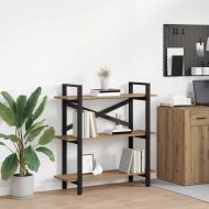 Рафт за книги Дъб 100 x 33,5 x 102 см Инженерно дърво