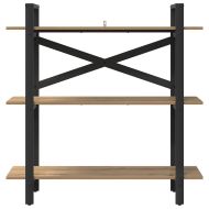 Рафт за книги 3 нива 100 x 33,5 x 102 см Инженерна дървесина