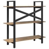 Рафт за книги 3 нива 100 x 33,5 x 102 см Инженерна дървесина