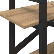 Рафт за книги Дъб 100 x 33,5 x 64 см Инженерно дърво