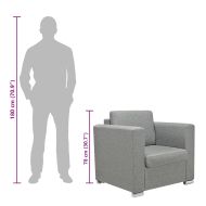 Фотьойл, светлосив, текстил