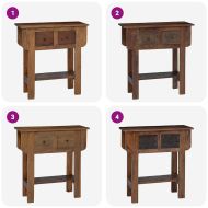 Конзолна маса, смесено рециклирано дърво, 80x35x80 см