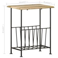 Поставка за списания 40x30x50 см мангово дърво масив и стомана