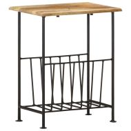 Поставка за списания 40x30x50 см мангово дърво масив и стомана