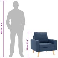 Фотьойл, син, текстил