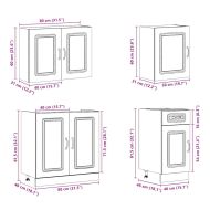 Комплект кухненски шкафове от 7 части Kalmar, инженерно дърво