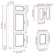 Комплект кухненски шкафове от 8 части Kalmar, инженерно дърво